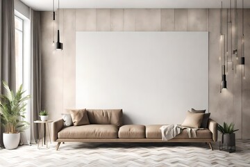 Fototapeta na wymiar modern living room with sofa Created with AI