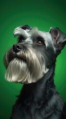 portrait of a dog Schnauzer