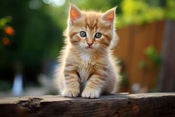 Adorable Cute white kitten. Feline sweet. Generate Ai