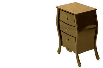 Criado Mudo de cor preta, duas gavetas com puxadores de metal. São Paulo, Brasil. 
Formato de arquivo png fundo transparente.