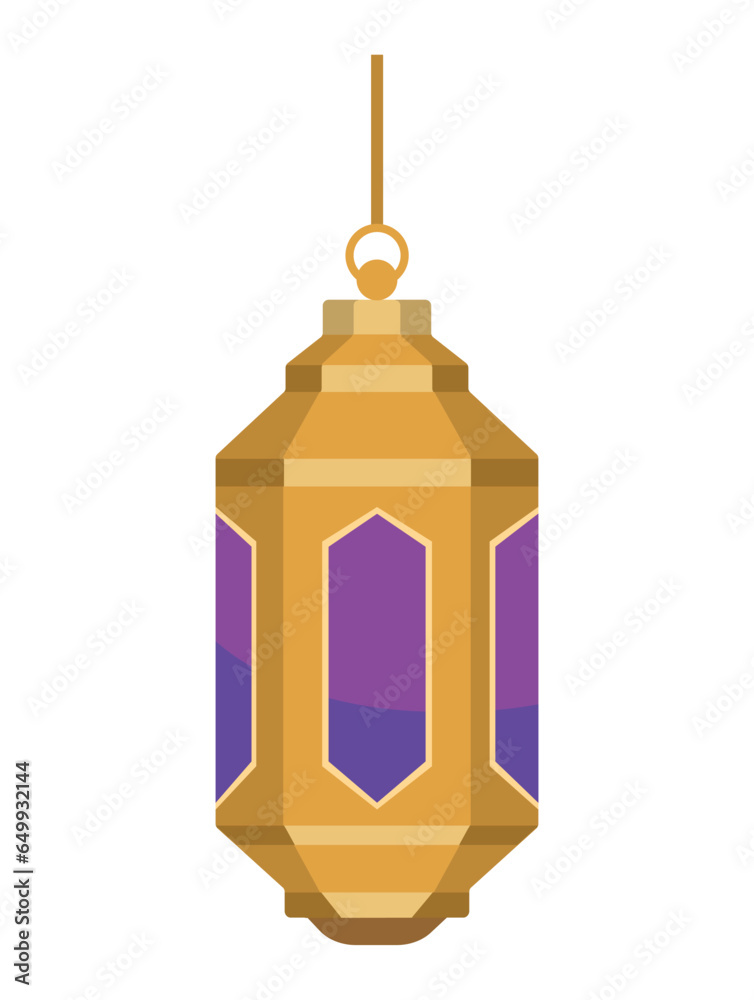 Poster golden ramadan lamp