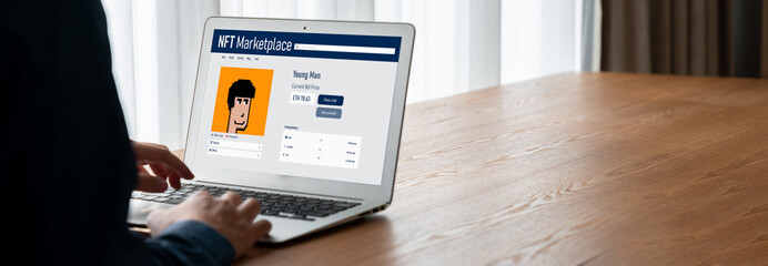 SEO search engine optimization for modish e-commerce and online retail business showing on computer...