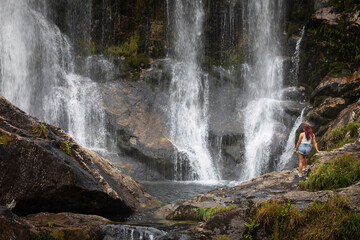 Belelle Waterfall, in Narón, A Coruña, Galicia