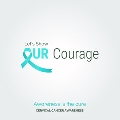 Artistic Path to Cervical Cancer Awareness with Vector Background Posters