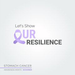 Inspire Change. Illuminate Lives. Vector Background Stomach Cancer