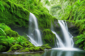 Obraz premium waterfall in the jungle