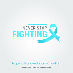 Radiate Healing. Vector Background Prostate Cancer