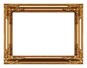 beautiful ornate gold gilded picture frame