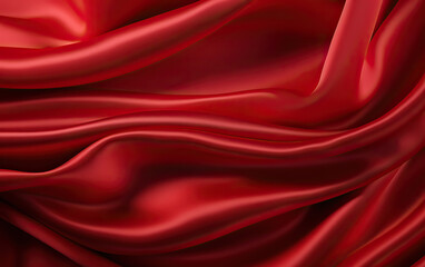Obraz premium Rich Red Silk Fabric Texture background