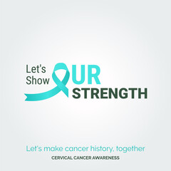 Empowering Hope Cervical Cancer Awareness in Vector Background Posters