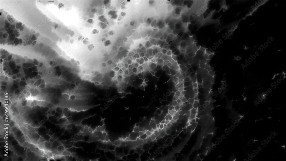 Poster spinning pattern with blowing strong wind. motion. rotating swirling shapes with blinking particles.