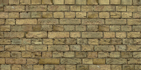 Fragment of a wall with old brickwork