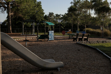 Playground, no people, playground in Naples Florida in the afternoon.