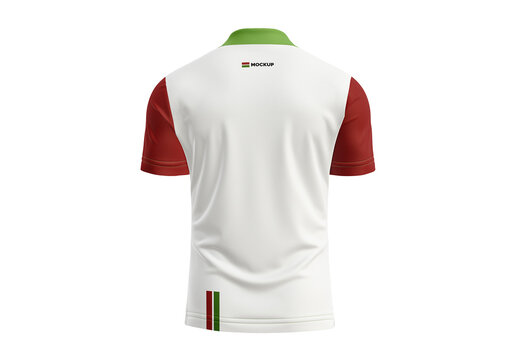 Polo T-shirt Mockup - Back View