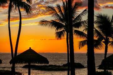 Sunset on a Beautiful Tropical Beach
