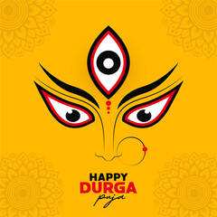 Happy Durga Puja Illustration Background Design