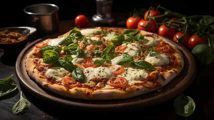 Margherita pizza is the most famous in the world, tomato, mozzarella and basil