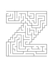 Maze shaped like the letter z