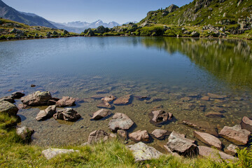 Lake of Pas de la Coche in Belledonne mountain range