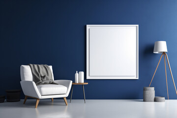Frame mockup template for product display. Minimal design room for product display mockup. 3d illustration