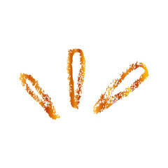 simple vector sketch doodle crayon sunburst, gold golden isolated on white 

