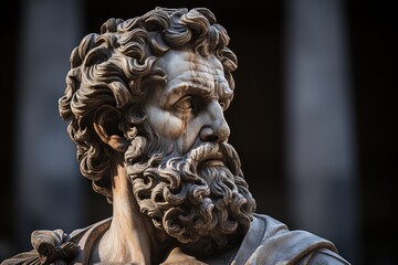 a statue of a bearded man