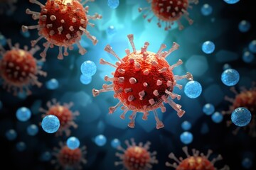 Fototapeta premium a close up of a virus