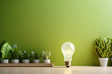 Sustainable Energy saving mockup. Leaf money recycle. Generate Ai