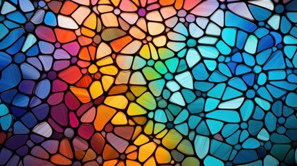 a colorful stained glass window