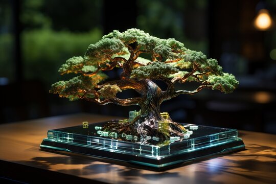 tree on smartphone, green computing, environment,