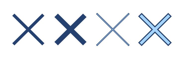 Obraz premium Close icon vector. Delete sign and symbol. cross sign
