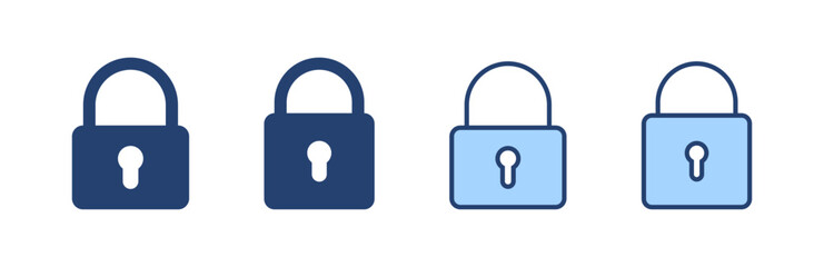 Lock icon vector. Padlock sign and symbol. Encryption icon. Security symbol