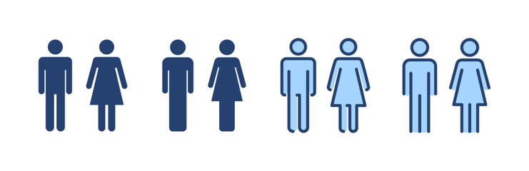 Man and woman icon vector. male and female sign and symbol. Girls and boys