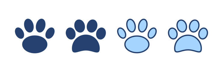 Paw icon vector. paw print sign and symbol. dog or cat paw