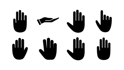 Hand icon vector. hand symbols. palm