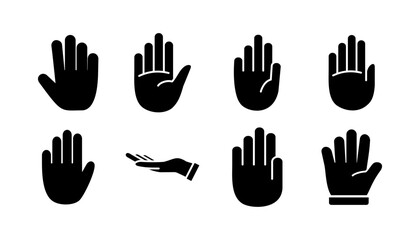 Hand icon vector. hand symbols. palm