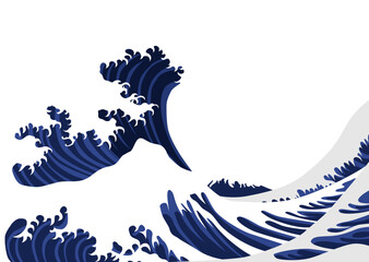 Obraz premium 浮世絵 波イラスト※Affinity Designer作成svgファイル 