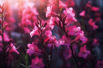 Fireweed flowers. Summer spring nature. Generate Ai