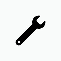 Wrench Icon. Repair, Setting. Mechanics, Maintenance Symbol for Design, Presentation, Website or Apps Elements  – Vector.