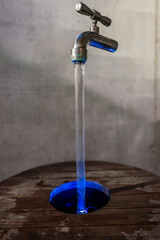 magic faucet fountain, optical illusion of flowing water