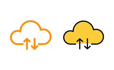 Cloud icon set for web and mobile app. cloud sign and symbol