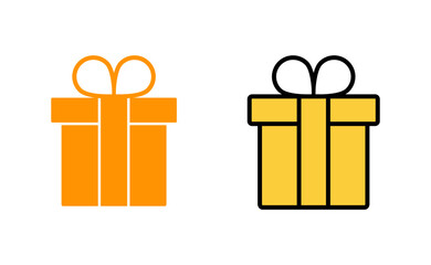 Gift icon set  for web and mobile app. gift sign and symbol. birthday gift