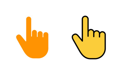 Hand cursor icon set  for web and mobile app. cursor sign and symbol. hand cursor icon clik