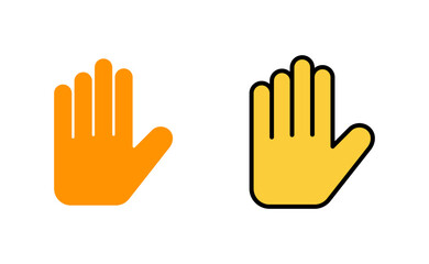 Obraz premium Hand icon set for web and mobile app. hand sign and symbol. hand gesture