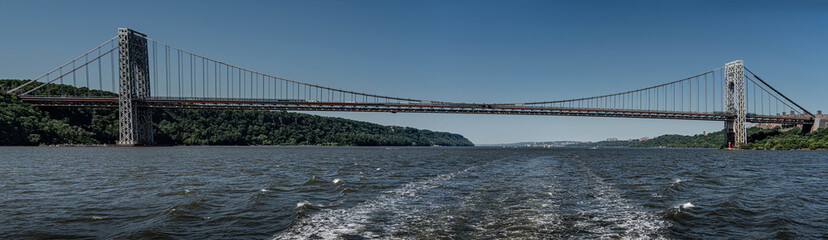 Panorama of the George Washington bridge - obrazy, fototapety, plakaty