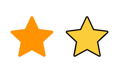 Star Icon set for web and mobile app. rating sign and symbol. favourite star icon