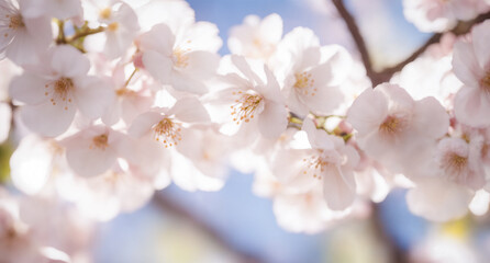 Obraz premium Cherry Blossom Dreams: Close-Up in Full Bloom