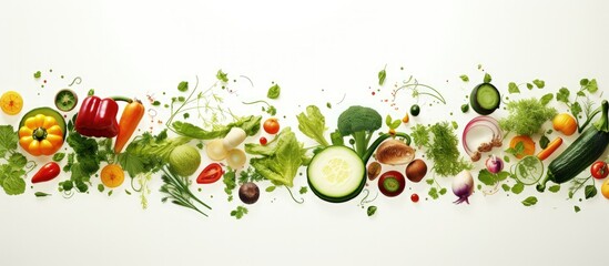 Fototapeta premium Icons representing vegetarian food