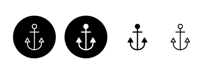 Anchor icon set illustration. Anchor sign and symbol. Anchor marine icon.