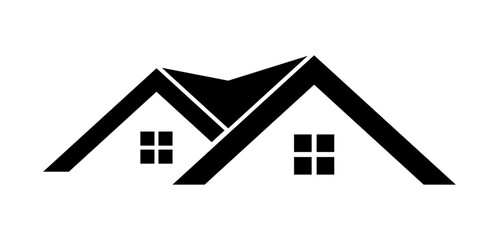 House roof logo - obrazy, fototapety, plakaty